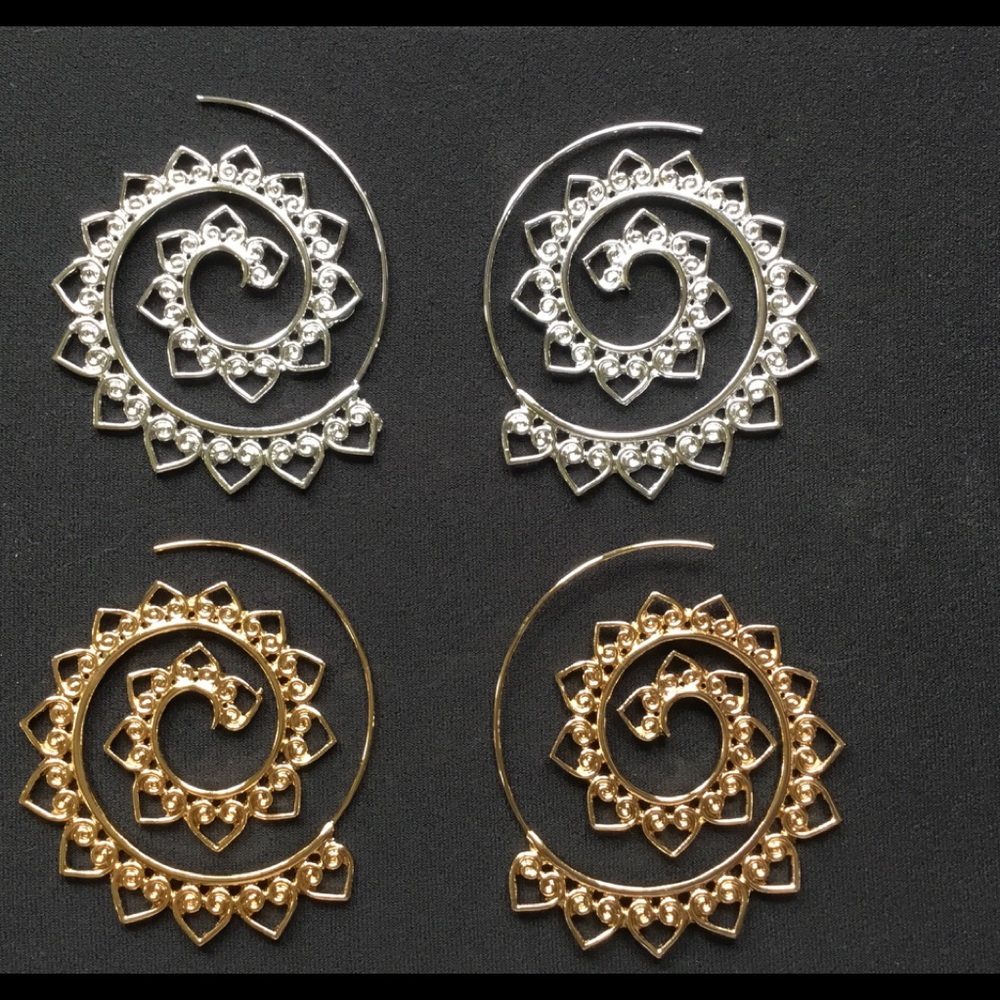 Big, bold, beautiful tribal design new earrings!